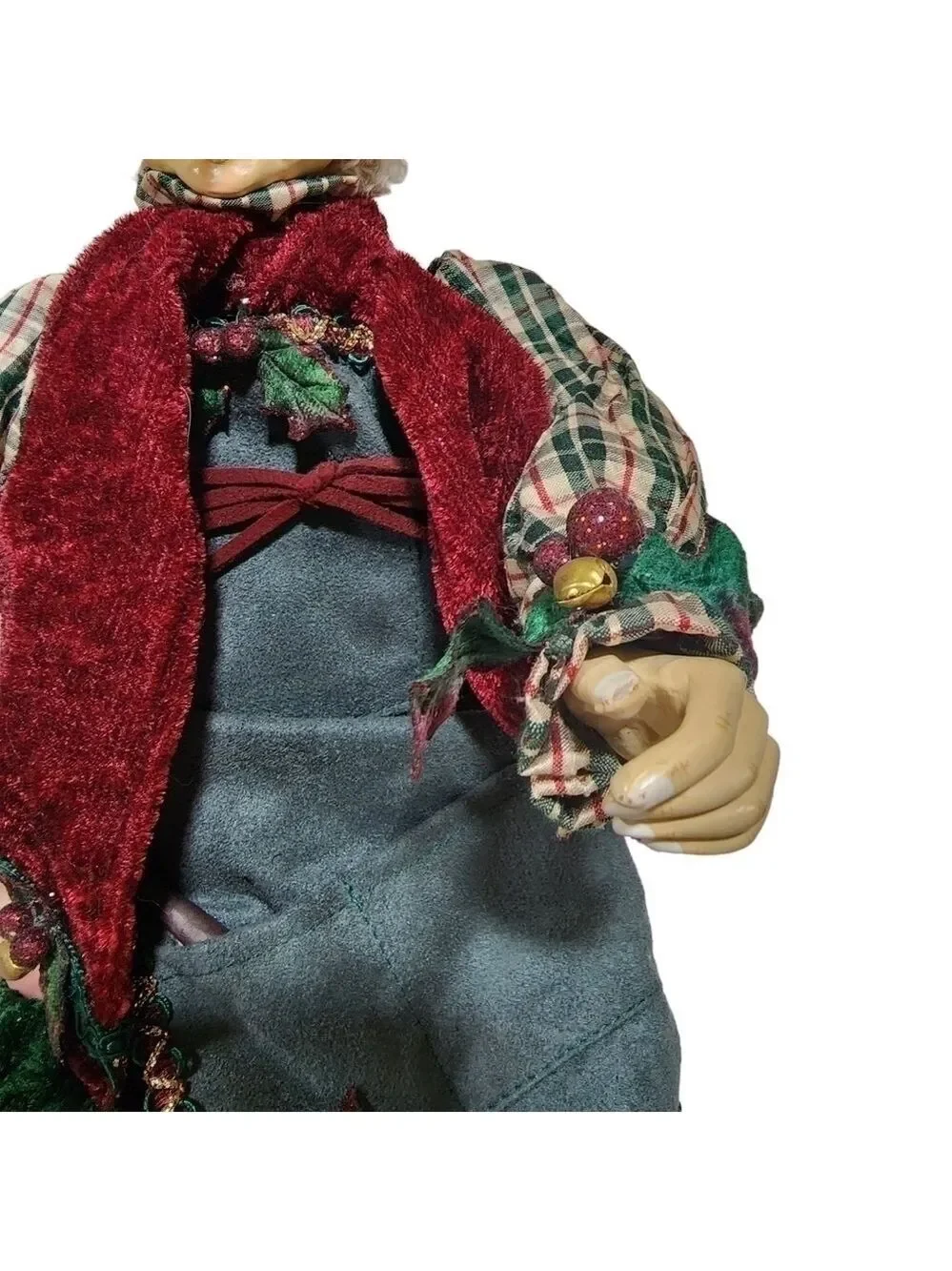 Santa's Helper Head toy maker Elf posable figure 19